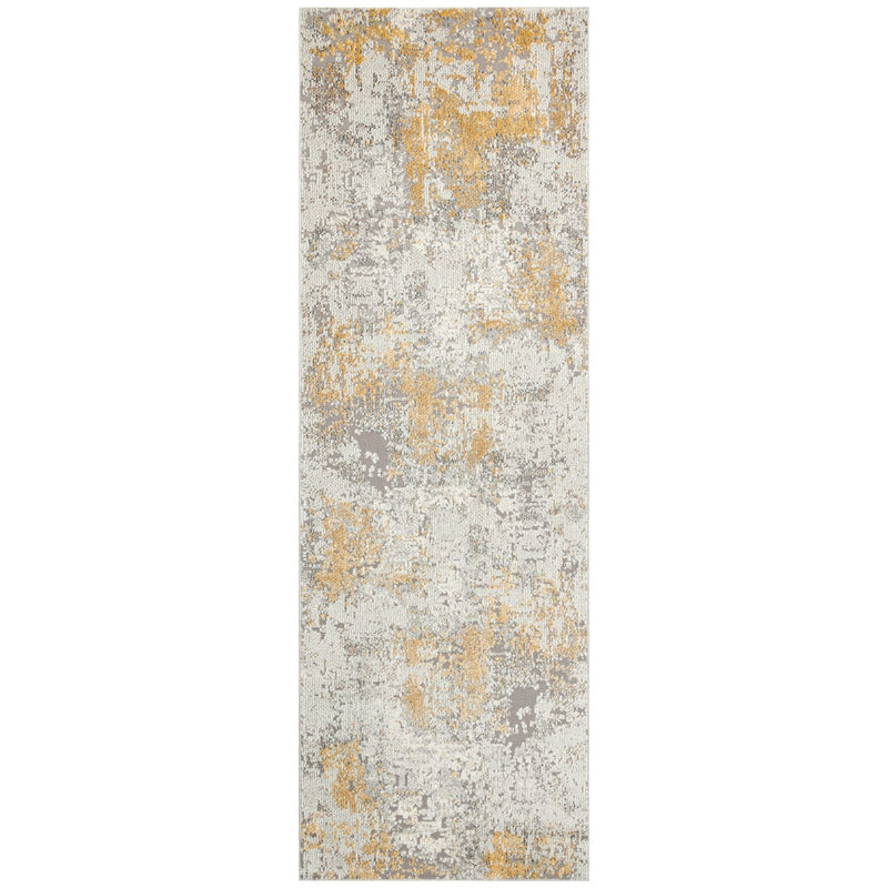 Rossa ROS03 Abstract Rug By Concept Loom in Silver Gold
