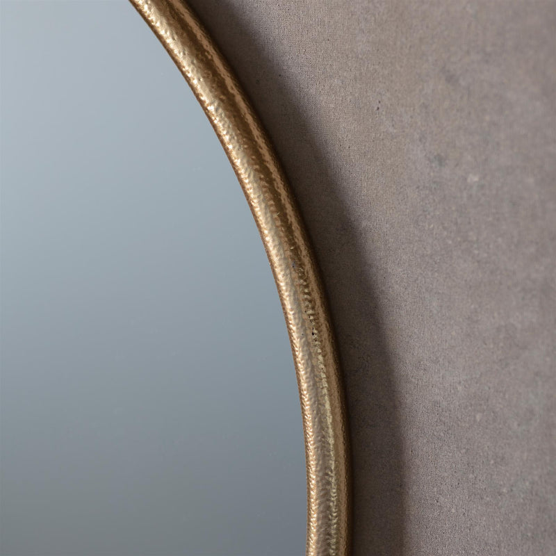 Evadne Gold Round Mirror Large