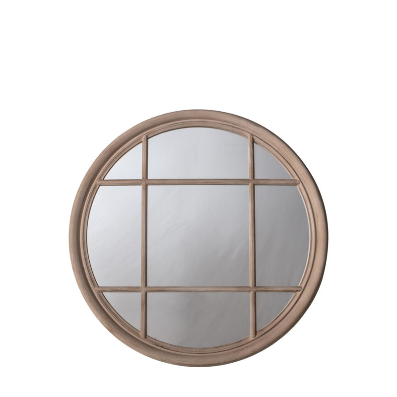 Ansel Round Mirror in Clay