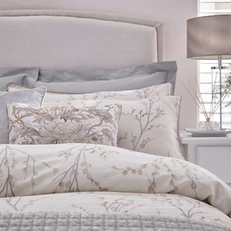 Pussy Willow Cotton Bedding Set by Laura Ashley in Dove Grey