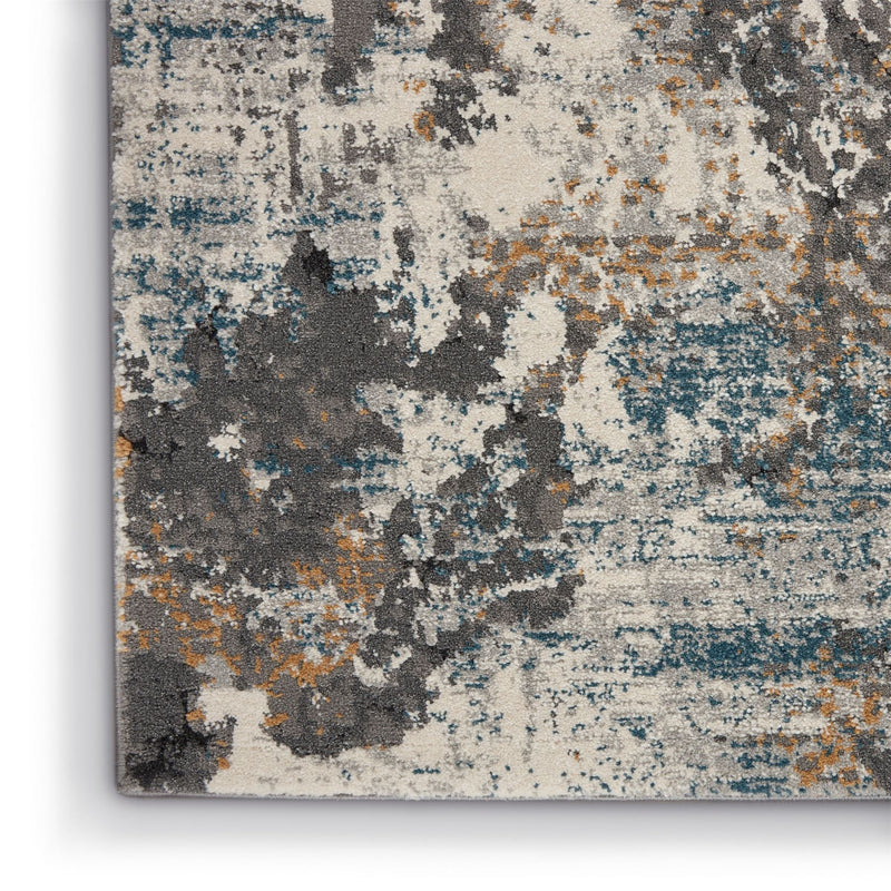 Tangra TNR01 Abstract Rug by Nourison in Grey Multicolour
