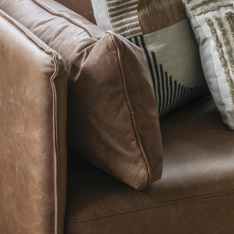 Contemporary Chic Brown Leather Sofa