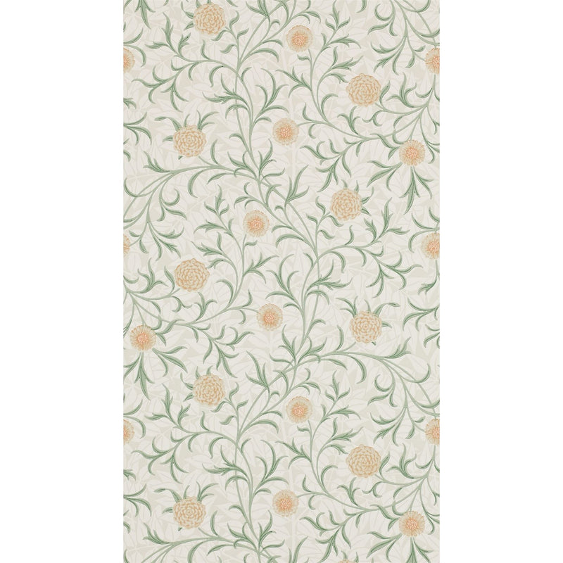 Scroll Floral Wallpaper 210365 by Morris & Co in Thyme Pear