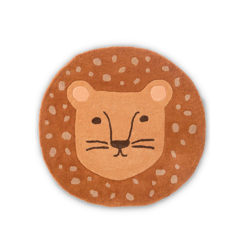 Lion Wool Circle Kids Rugs 141403 By Brink and Campman