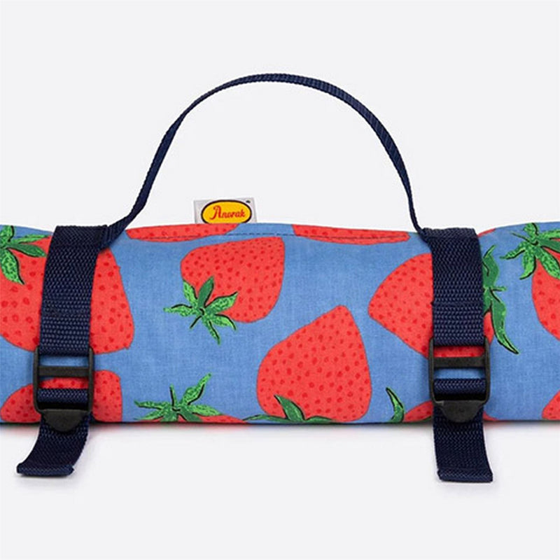 Strawberry Picnic Blanket by Anorak in Red