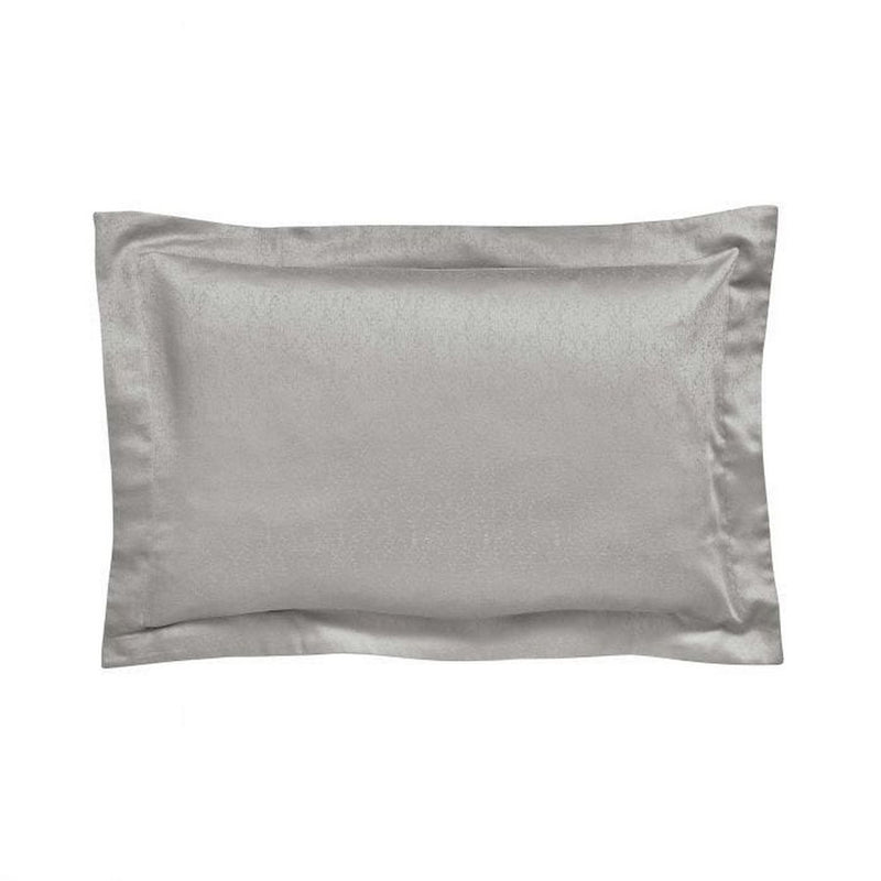 Tahra Paisley Damask Cotton Bedding in Silver Grey
