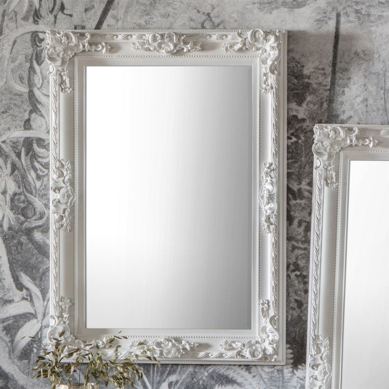 Luxe Tapi Angelica Rectangle Mirror in White