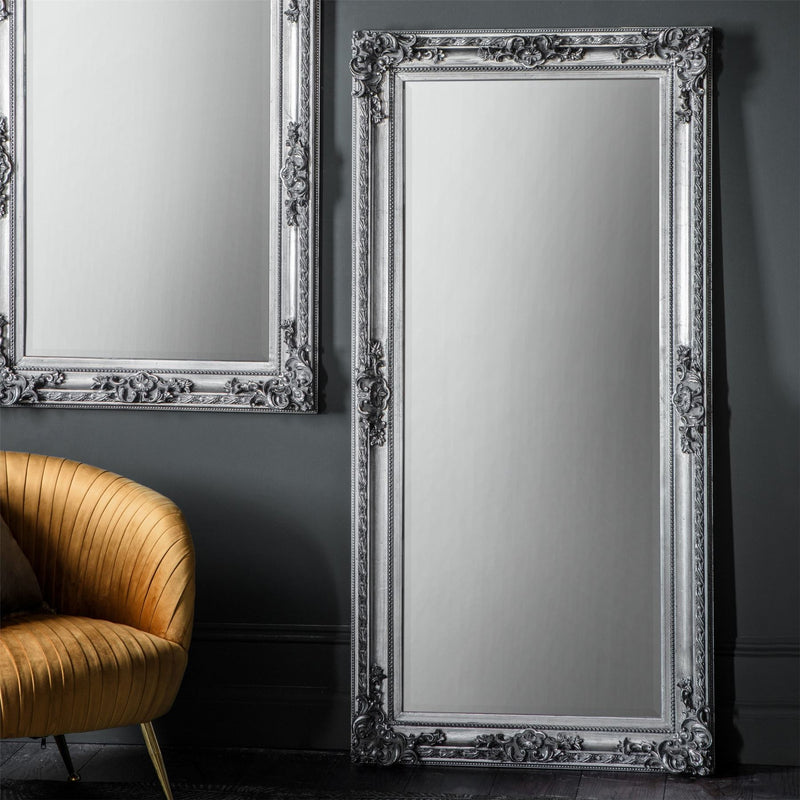 Luxe Tapi Angelica Full Length Leaner Mirror in Silver Grey