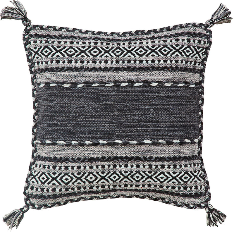 Kelim Twin Pack Cushion Covers in Charcoal