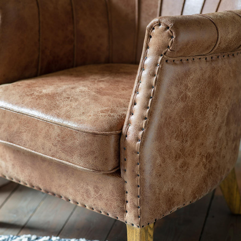 Altamira Brown Leather Armchair