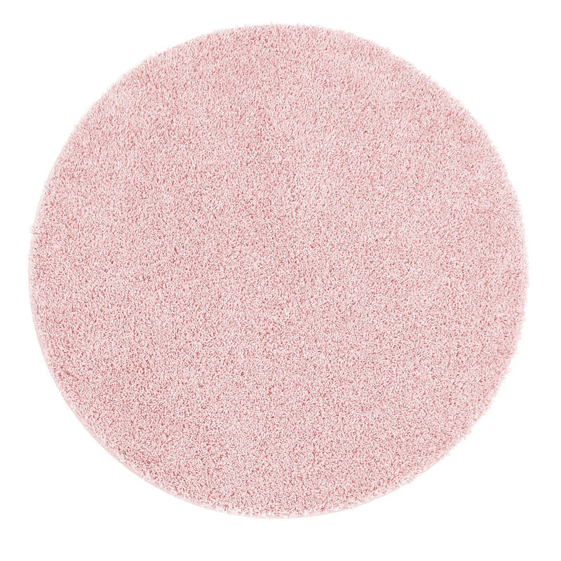 Buddy Washable Round Circle Rugs in Candy Pink