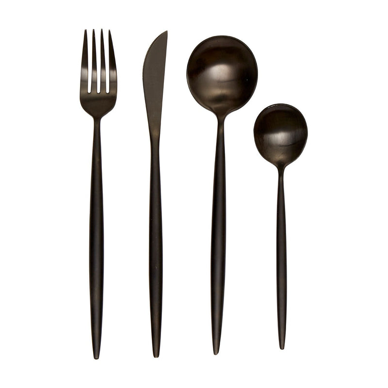 Matte Black Cutlery Set