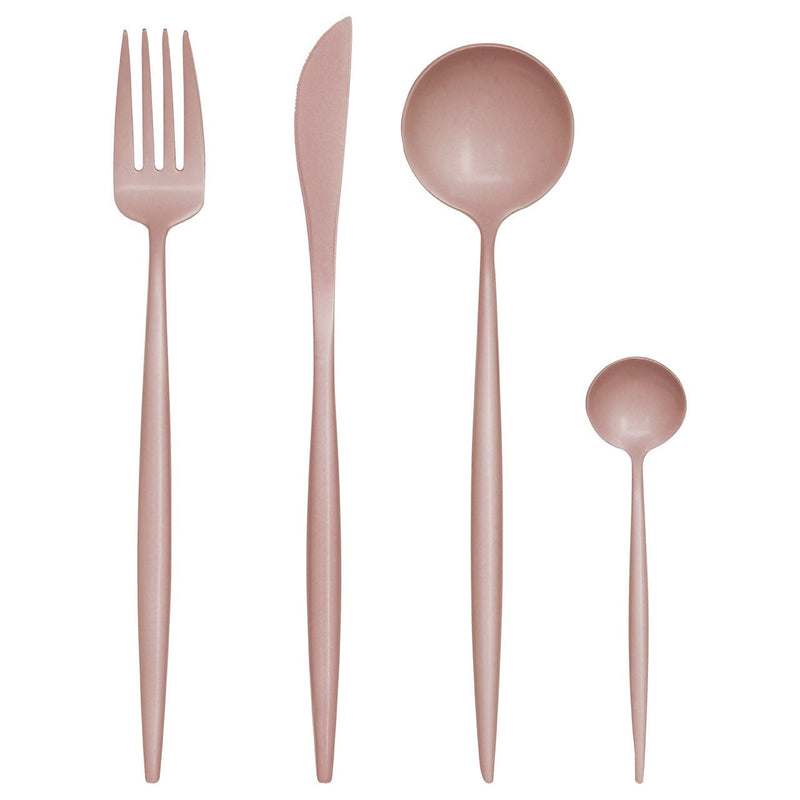 Matte Pink Cutlery Set