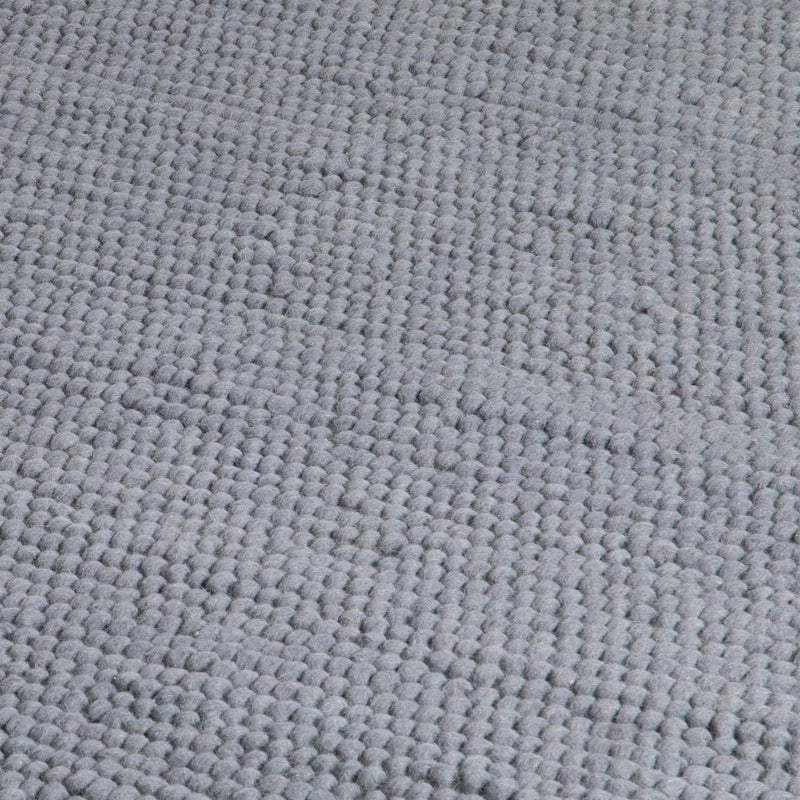 Berkeley Textured Wool Rugs in Grey