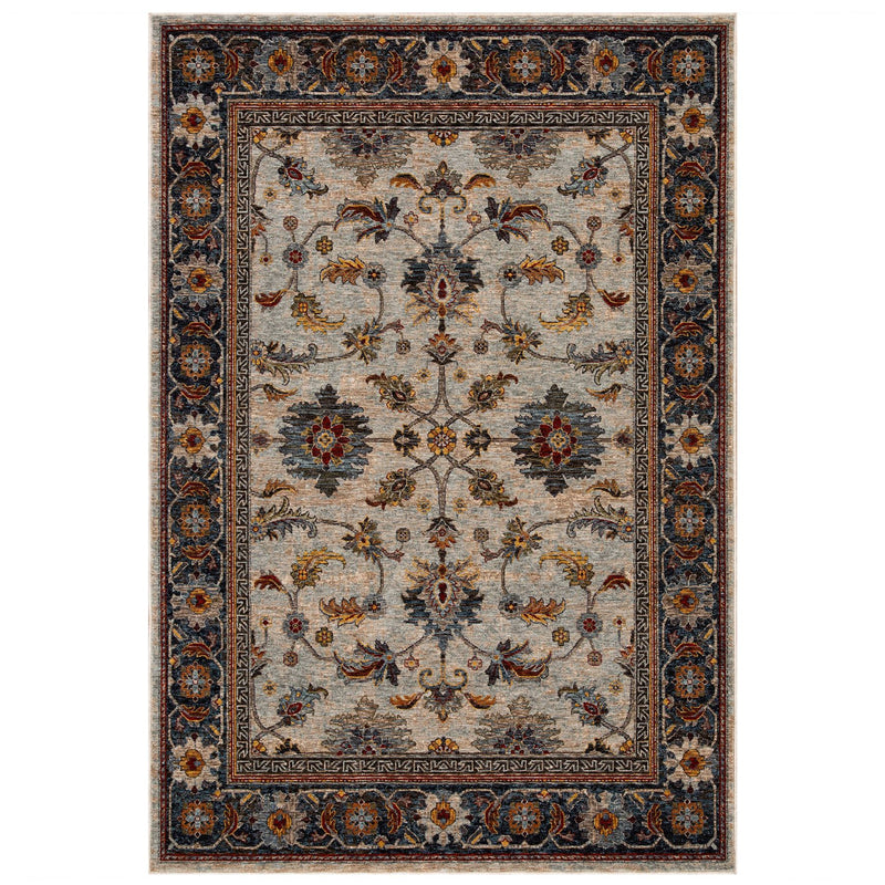 Sarouk 53 X Traditional Medallion Rugs in Red Cream Blue