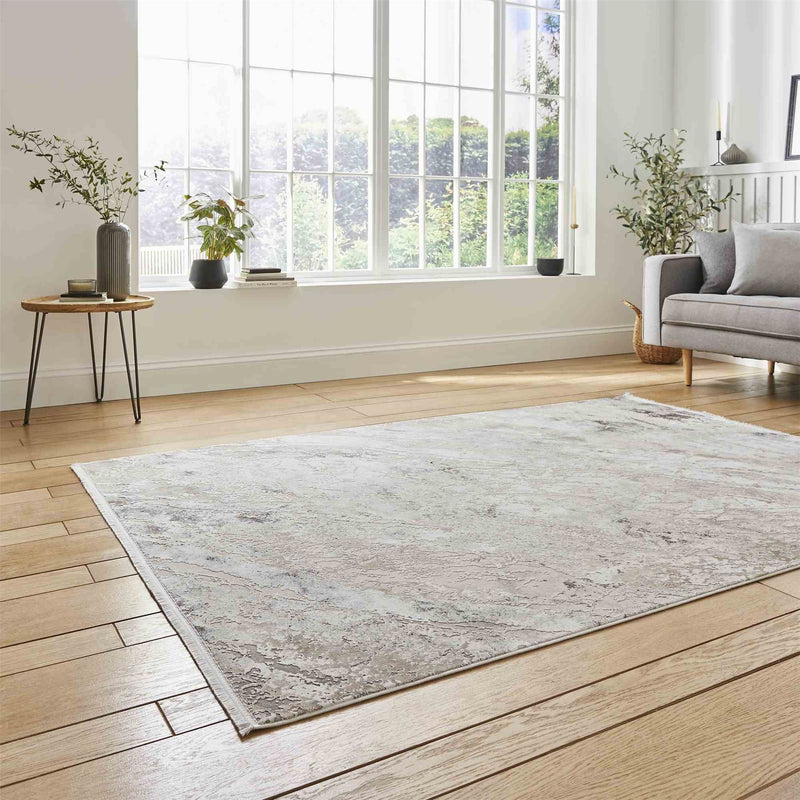 Bellagio 3006 Modern Abstract Distressed Rugs in Beige