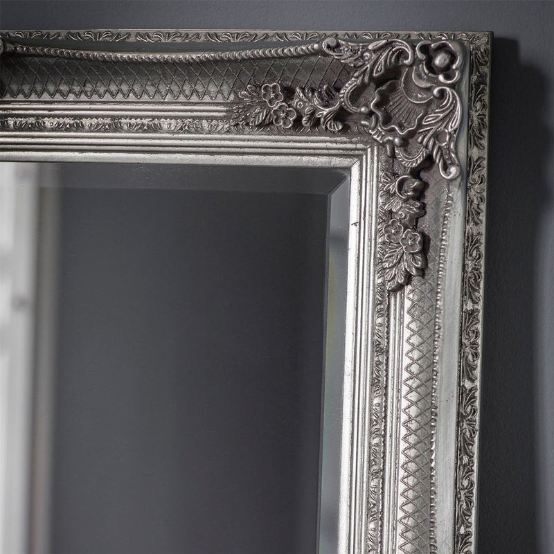 Luxe Tapi Florence Full Length Antique Leaner Mirror in Silver Grey