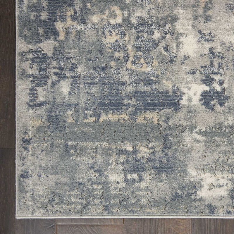 Quarry QUA04 Abstract Distressed Rugs in Grey Beige by Nourison