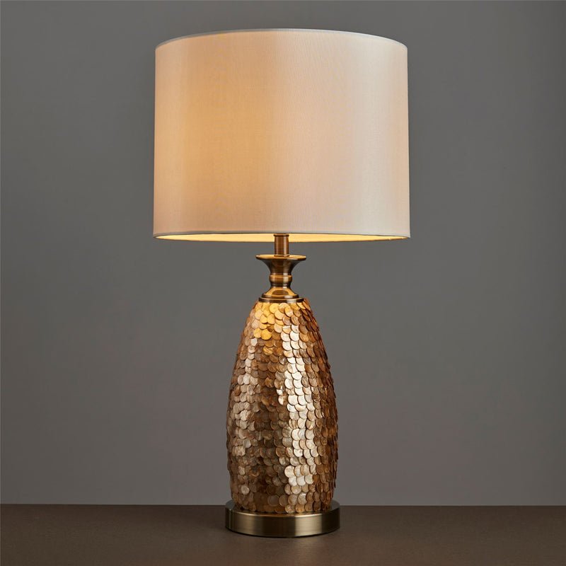Scala Metal Table Lamp with Ivory Shade