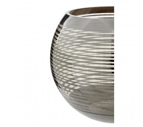 Round Striped Glass Vase