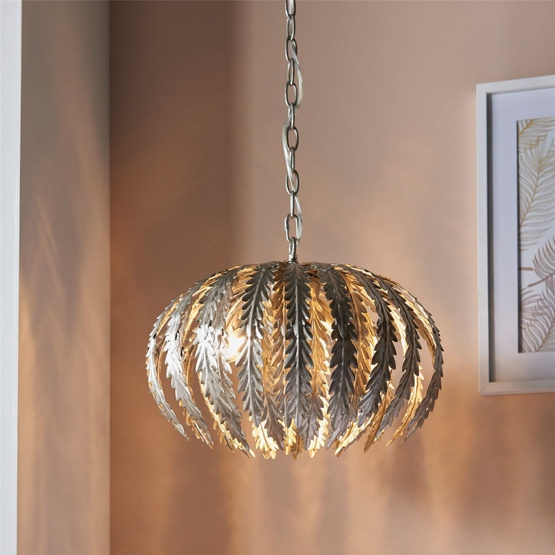 Vacanza Silver Leaf Large Pendant Light