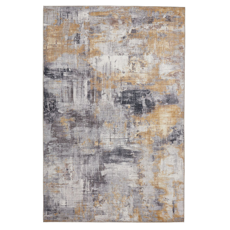 Rio G4719 Modern Abstract Rug in Grey Yellow