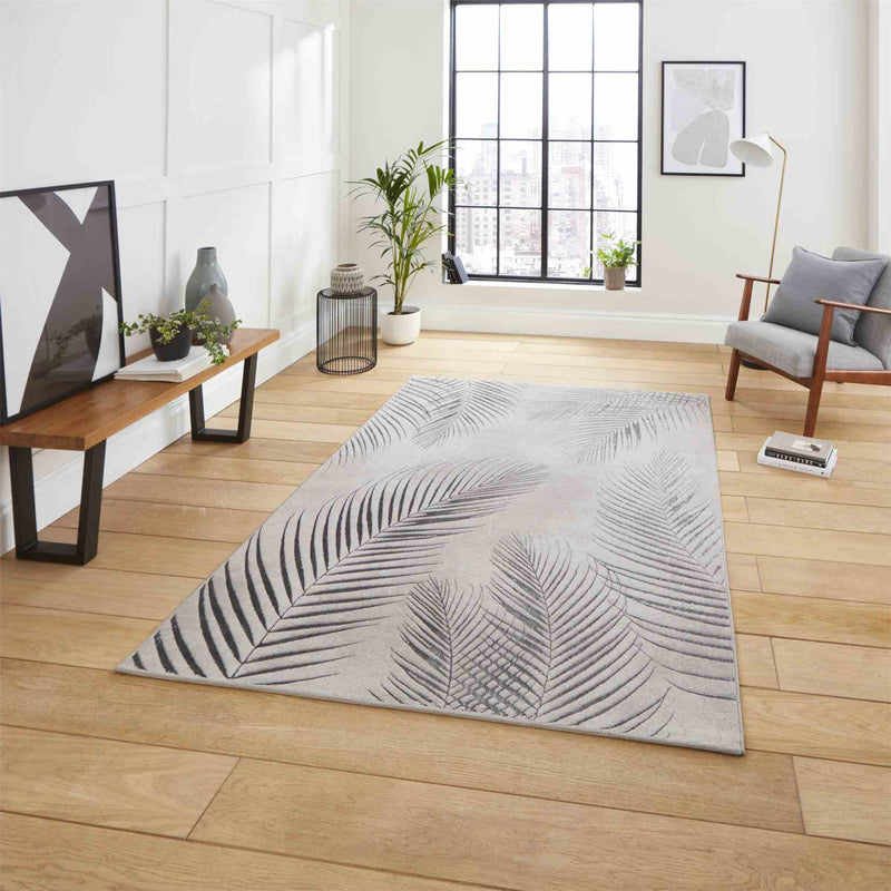 Creation 50051 Botanical Rugs in Grey Silver