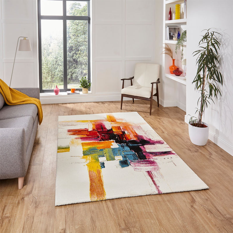 Sunrise 20752 Abstract Modern Rugs in Multicolour