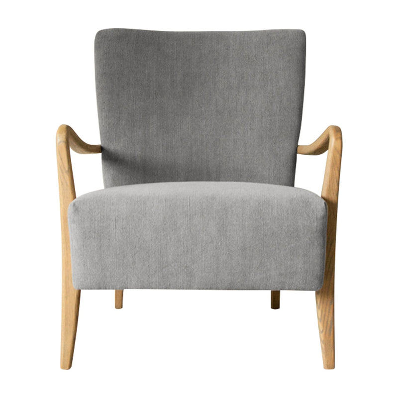 Castillon Charcoal Grey Armchair  with Oak Wood Legs