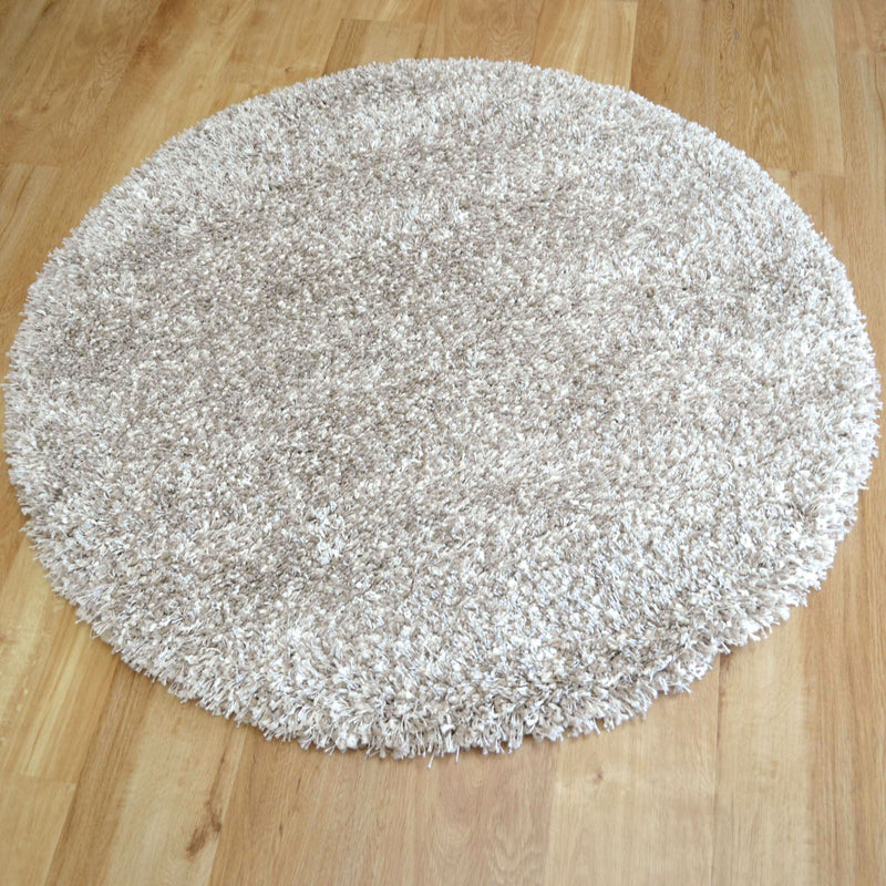 Twilight Circular Rugs 39001 2211 in Linen and White