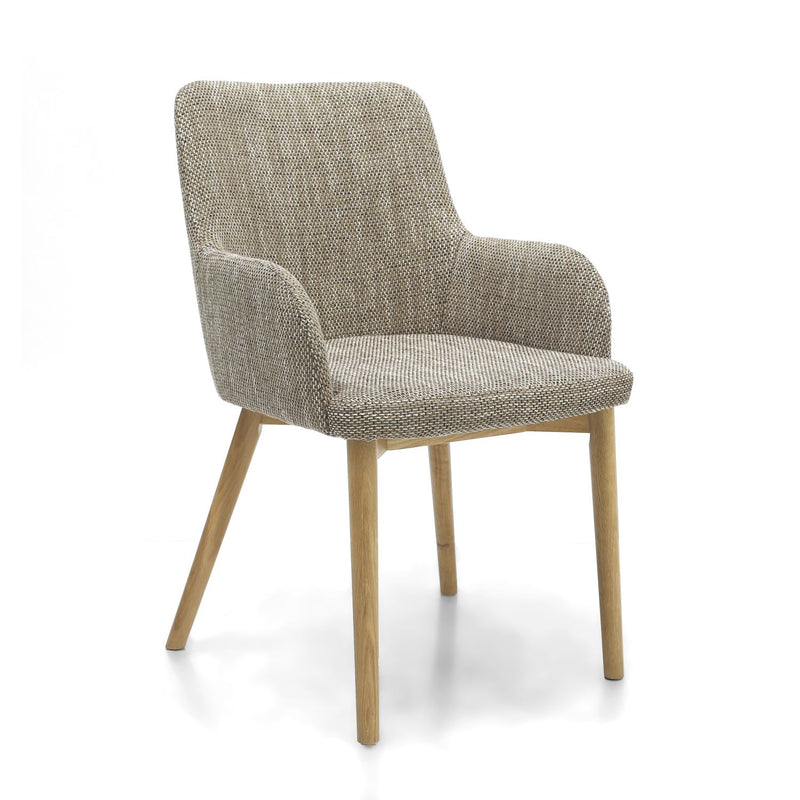 Hayes Tweed Oatmeal Dining Chair set of 2