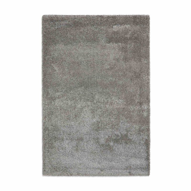 Deluxe Modern Plain Shaggy Rugs in Grey