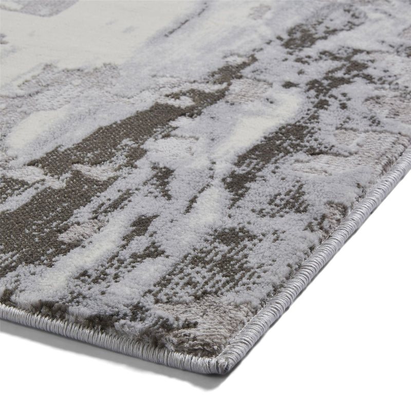 Apollo GR580 Modern Abstract Distressed Rugs in Grey