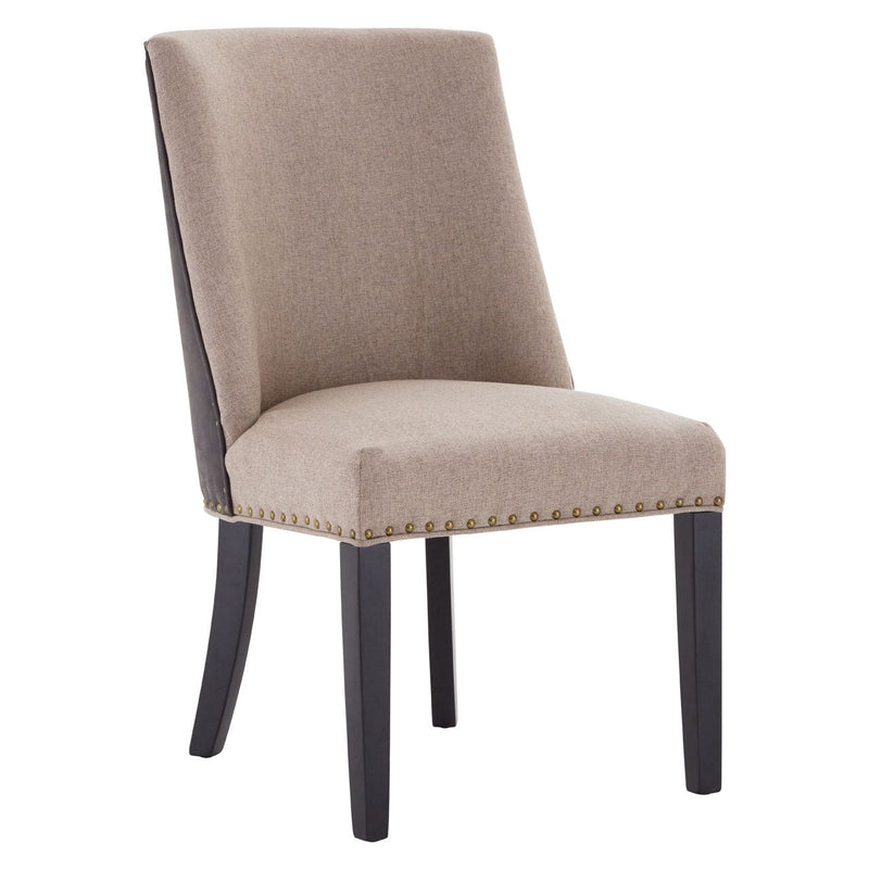 Beige And Bronze Dining Chair