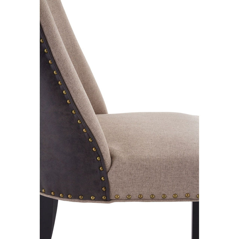 Beige And Bronze Dining Chair
