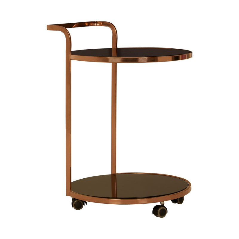 Two Tier Rose Gold Drinks Trolley