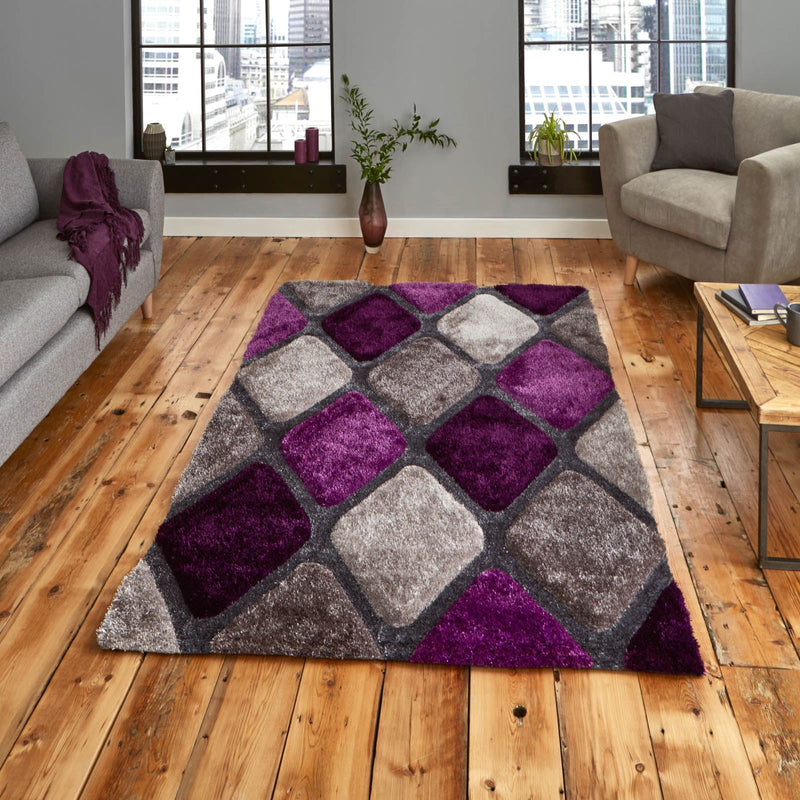 Noble House Rugs NH9247 Grey Purple