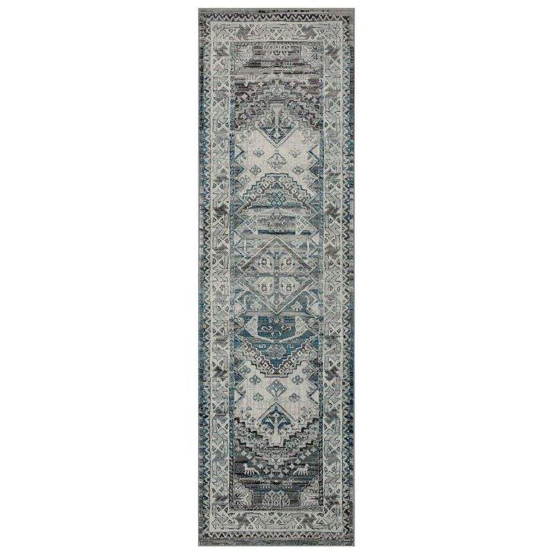 Kendra 2603 H Traditional Medallion Runner Rugs in Blue