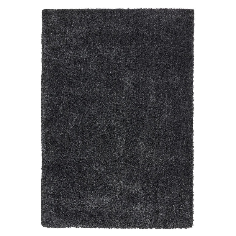 Sierra 9000 Plain Shaggy Rugs in Dark Grey