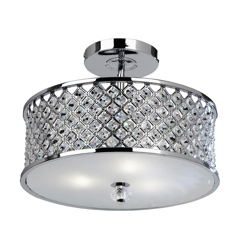 Austin Crystal Ceiling Lamp in Chrome Grey