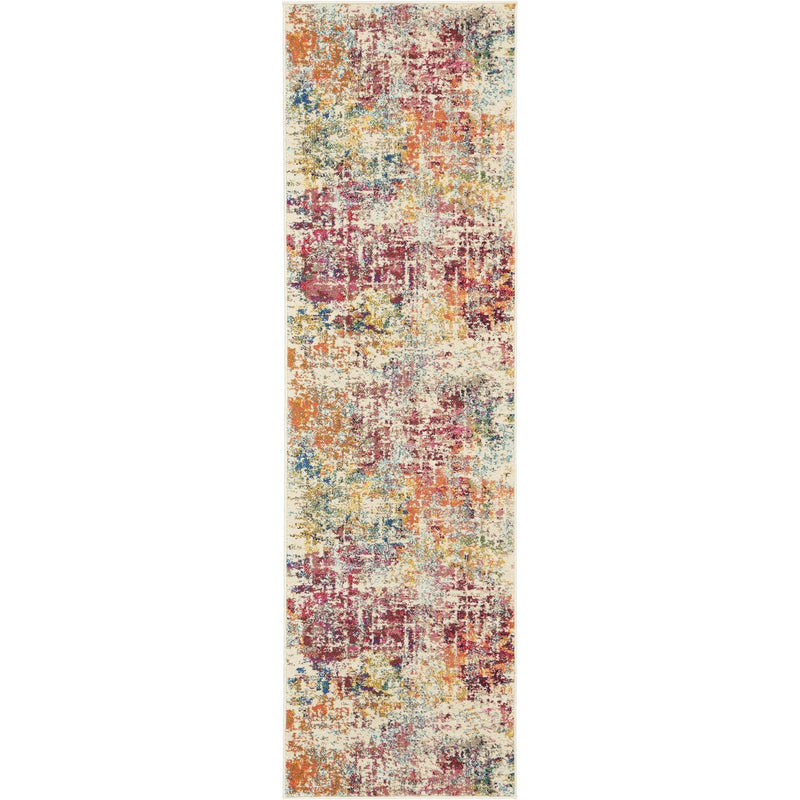 Celestial Modern Abstract Hallway Runner Rug CES13 PNMTC by Nourison