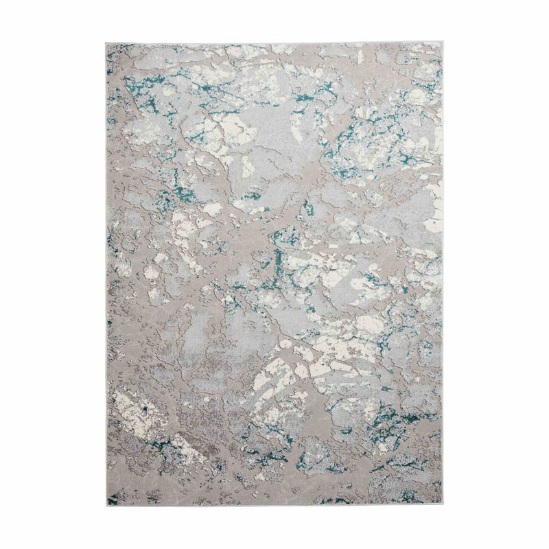 Apollo 2677 Modern Abstract Distressed Rugs in Grey Green