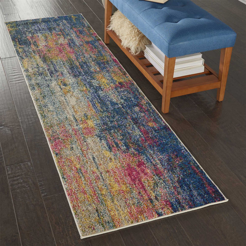 Celestial Abstract Hallway Runner Rugs CES09 Wave by Nourison