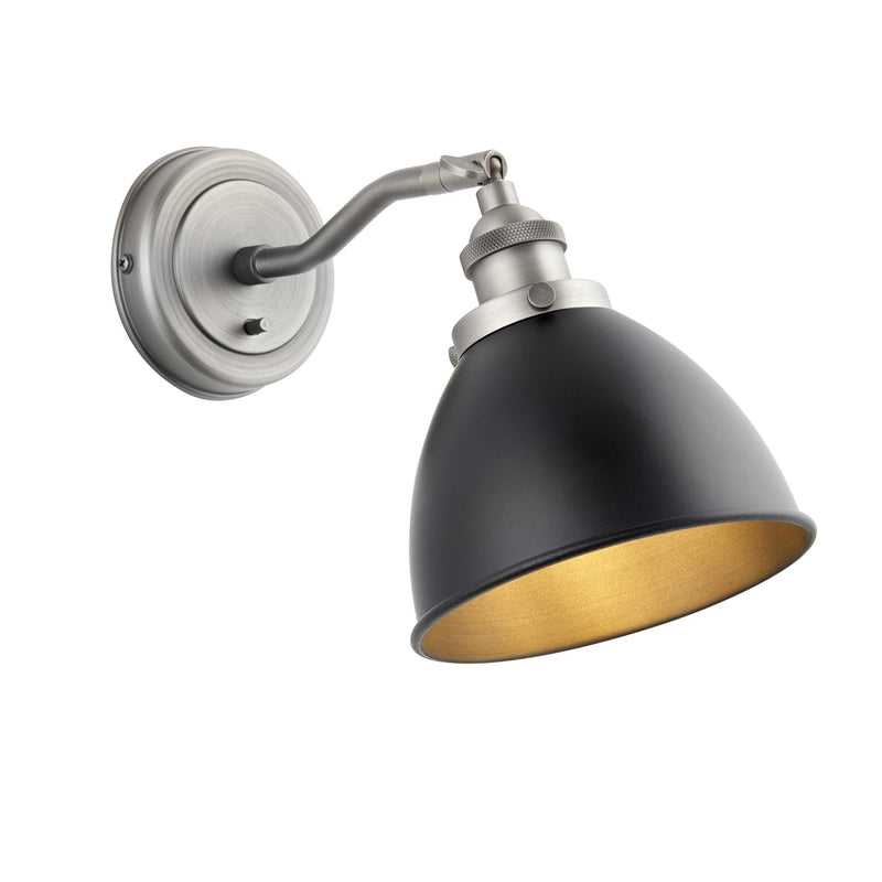 Archer Adjustable Wall Light in Pewter Grey