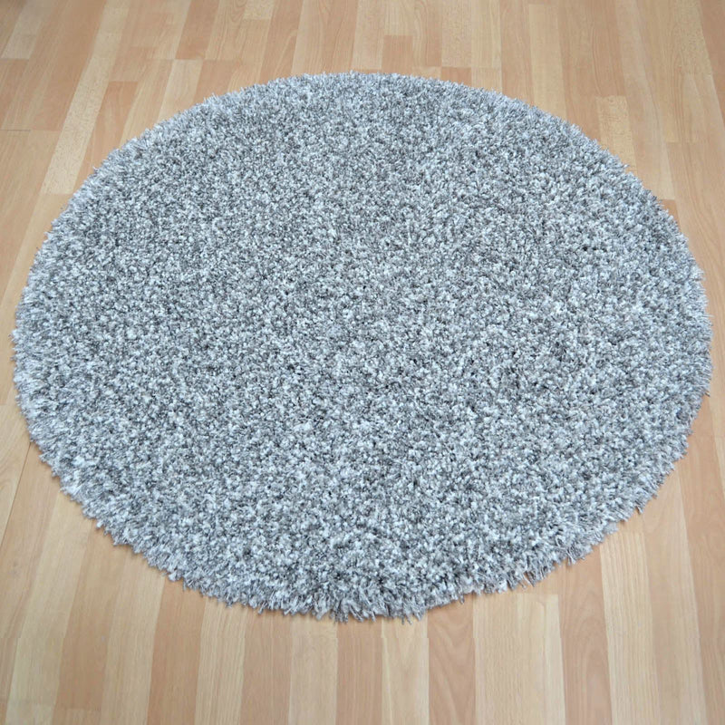 Twilight Circular Rugs 39001 6699 in Silver and White