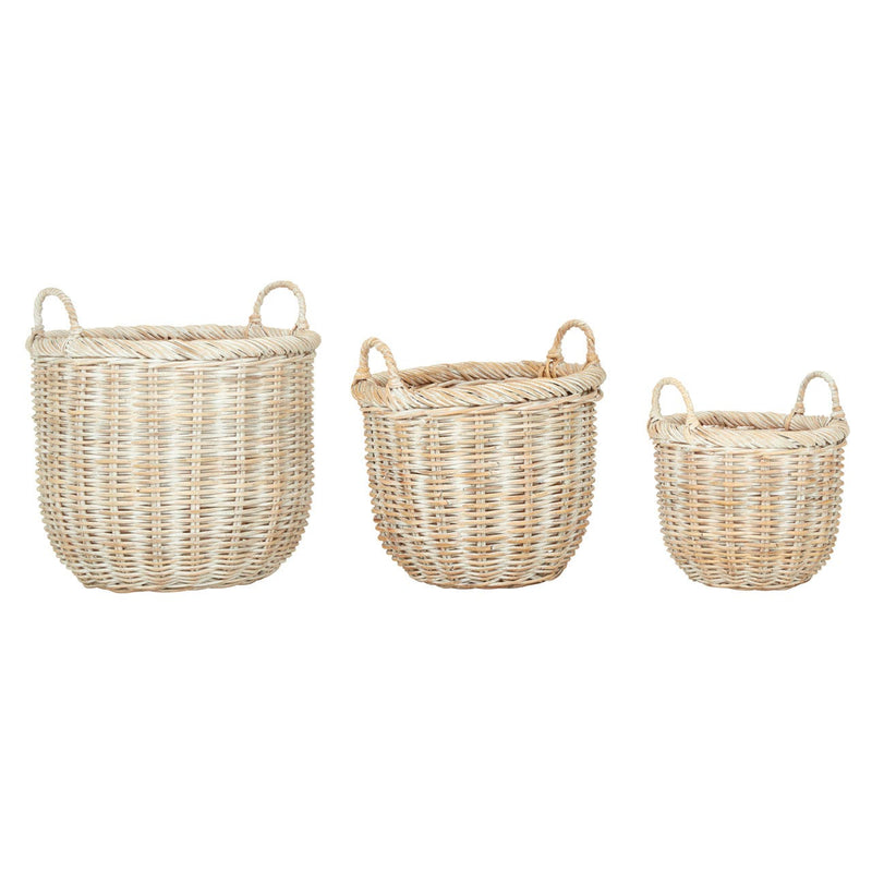 Set of 3 Kubu Rattan Baskets