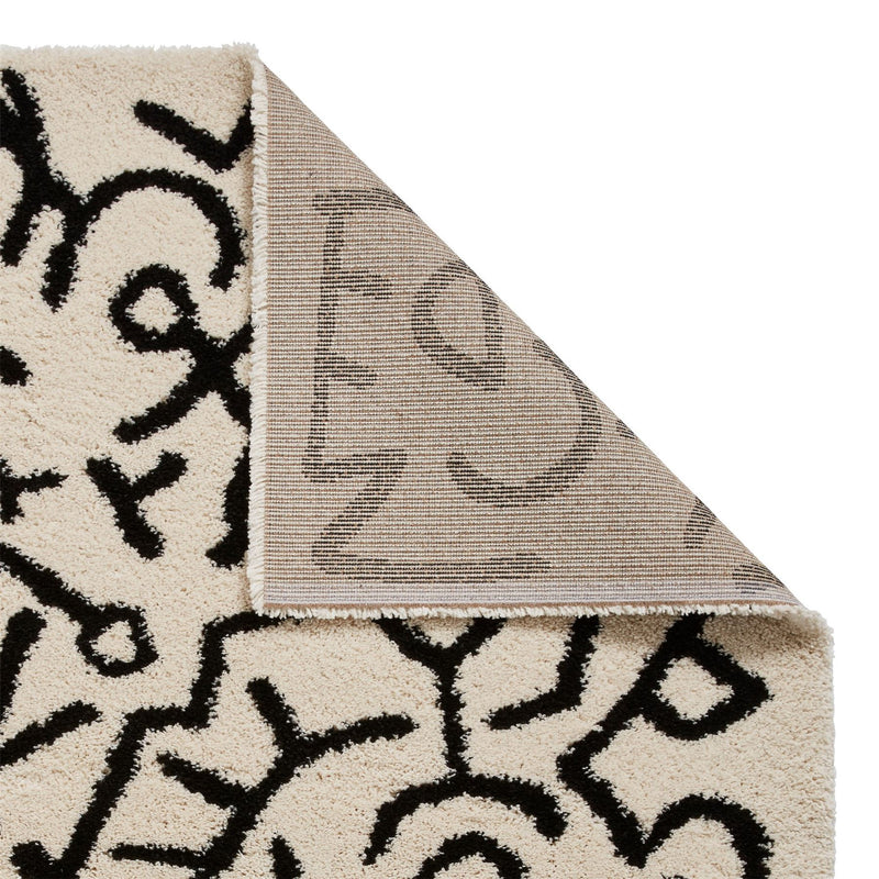 Royal Nomadic A637 Abstract Rugs in White Black
