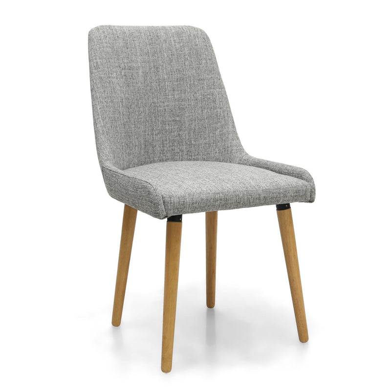 Cali Flax Effect Grey Weave Dining Chair set of 2