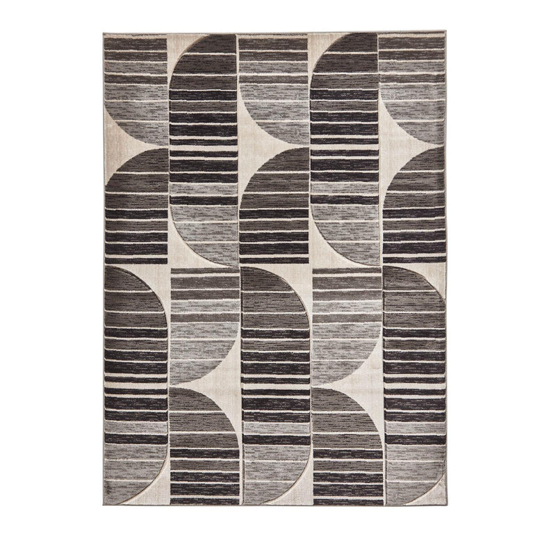 Stylish Fashionable Geometric Design Hand Carved Soft Pembroke Rugs HB33 in Grey