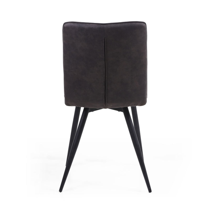 Oliver Suede Effect Dark Grey Dining Chair set of 2
